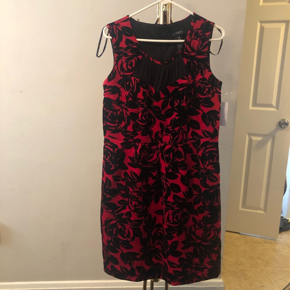 Formal cocktail dress sheer panel velvet nwt
